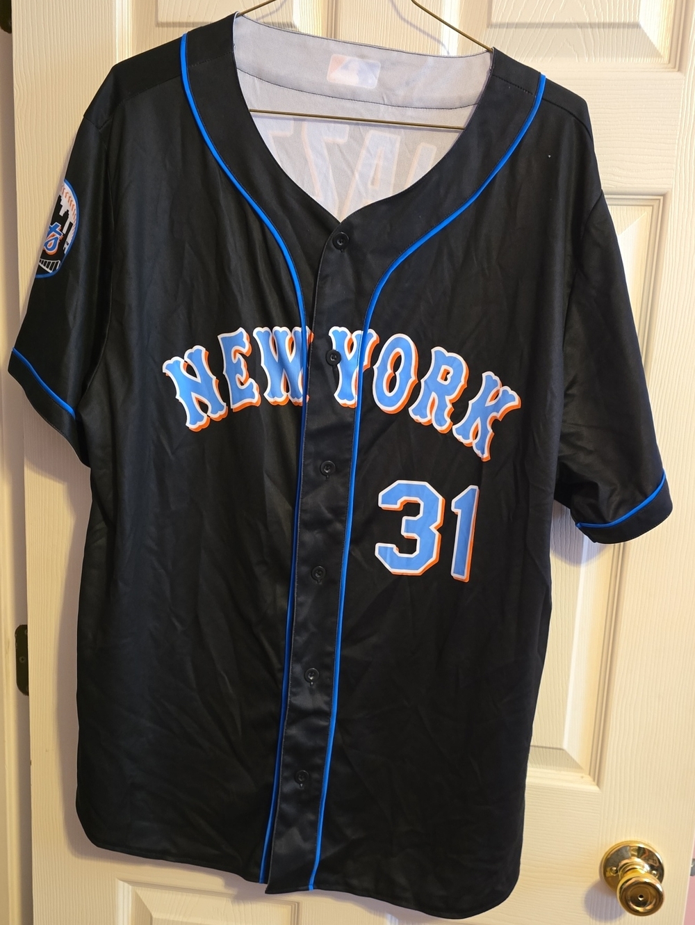 New York Black Baseball Jersey - No‎ Brand - Size Unspecified